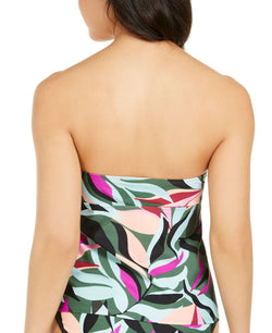 Hula Honey Juniors' Hyper Tropics Printed Tankini Top Olive Multi thumbnail 2