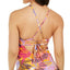 Hula Honey Juniors' Palm Play Printed Strappy Tankini Top Turmeric Multi