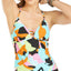 Hula Honey Juniors' Strappy Tankini Top Aqua Marine Multi