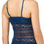Hula Honey Little Wild One Crochet Illusion Tankini Top in Blue