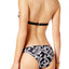 Hula Honey Maze Muse Strappy Cheeky Bikini Bottom in Black/White