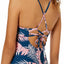 Hula Honey Paradise Leaves Tankini Top in Blue/Pink