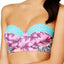 Hula Honey Pink Lilac Leaf Breeze Printed Underwire Push-Up Midkini Top