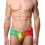 Hunk² Red/Yellow/Green Alphae Lumiere² Swim Brief