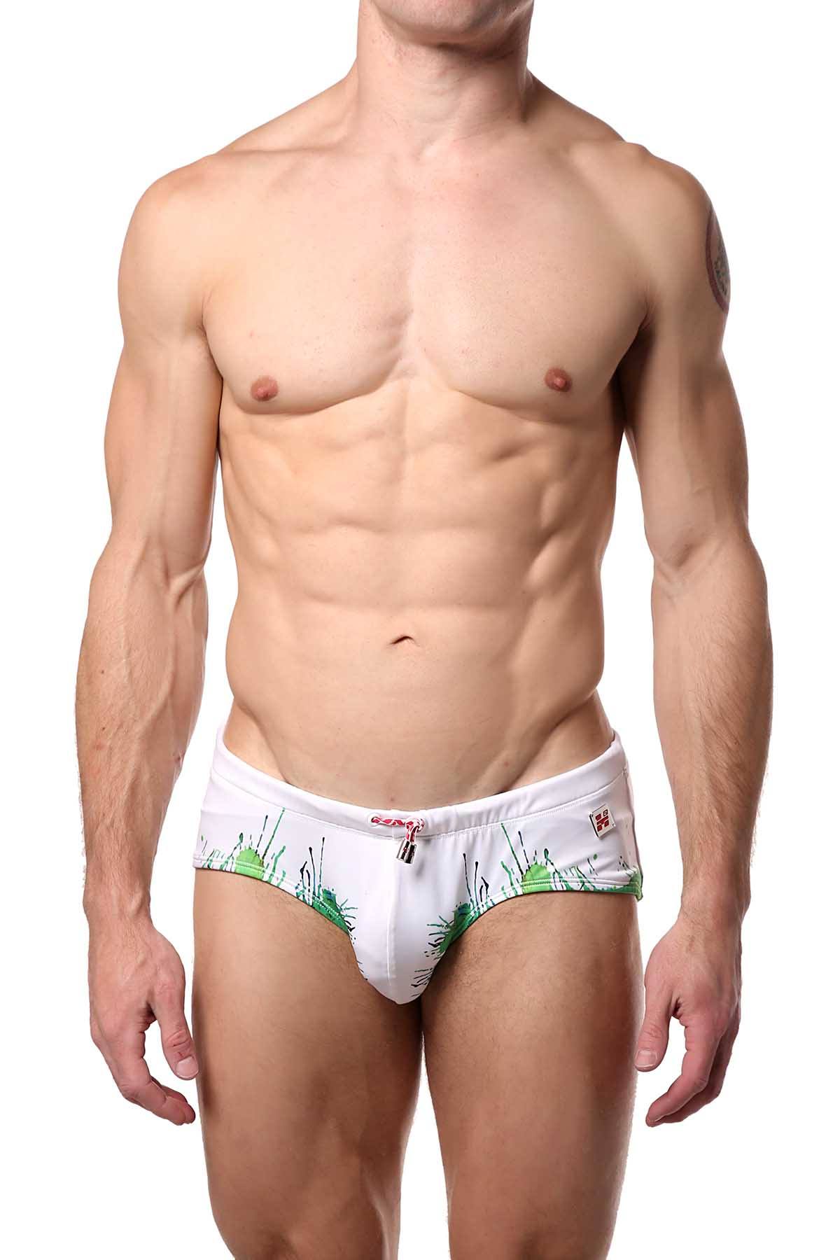 Hunk² White/Green Alphae Carioca² Swim Brief