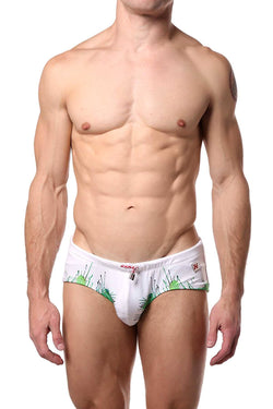 Hunk² White/Green Alphae Carioca² Swim Brief thumbnail 1