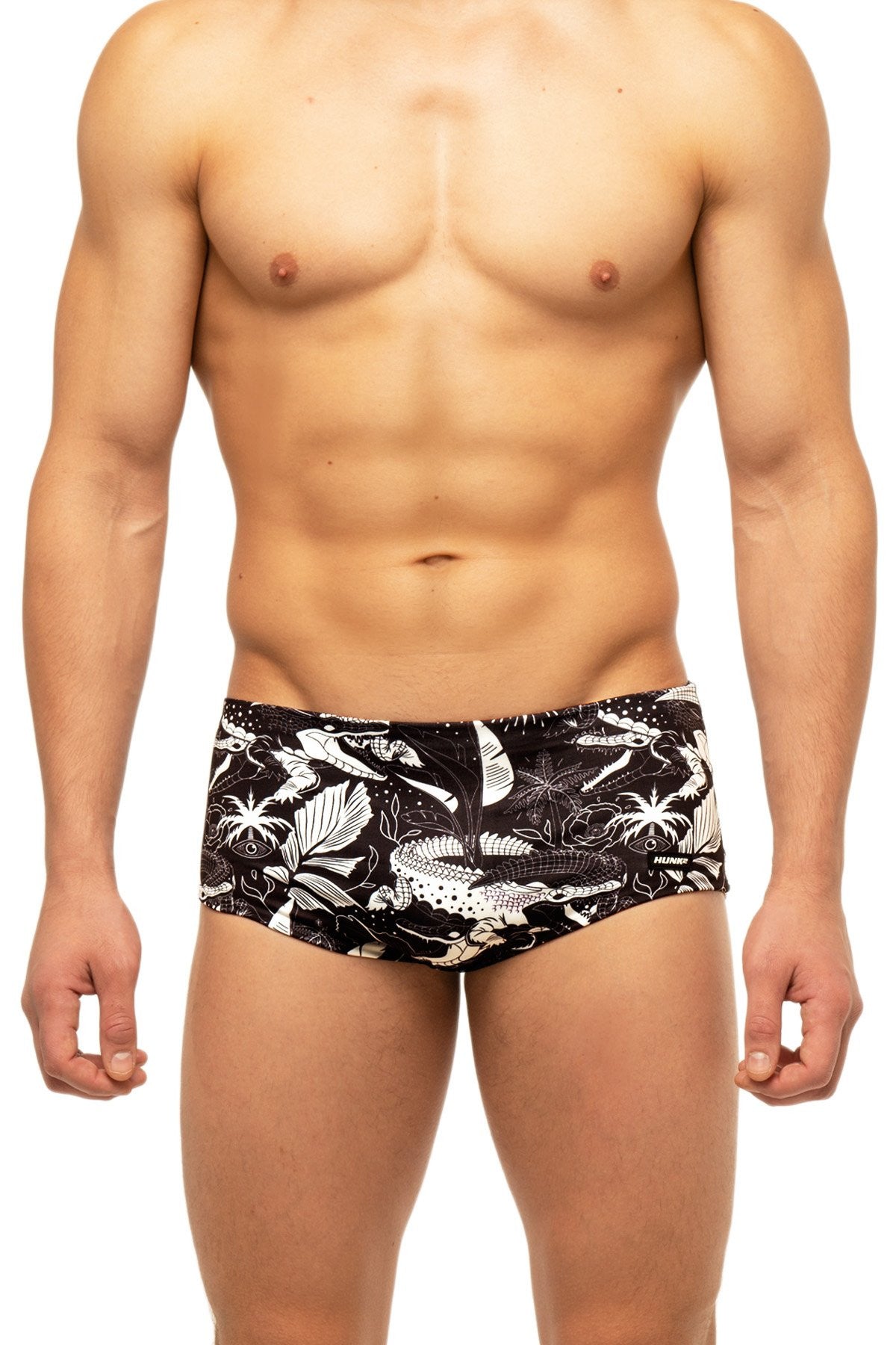 Hunk2 Black Fellini Alligatore Swim Trunks