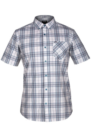 Hurley Aqua Landfall Plaid Pocket Shirt