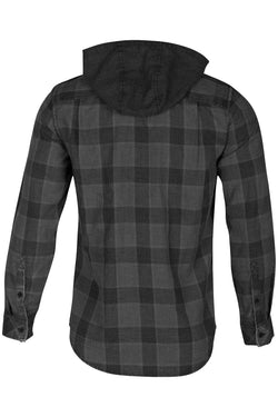 Hurley Black/Grey Landon Hooded Button Up Shirt thumbnail 2