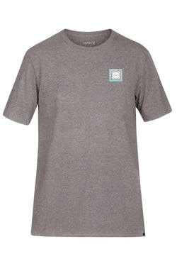 Hurley Heather-Grey Fall-Out Logo Printed Tee thumbnail 1