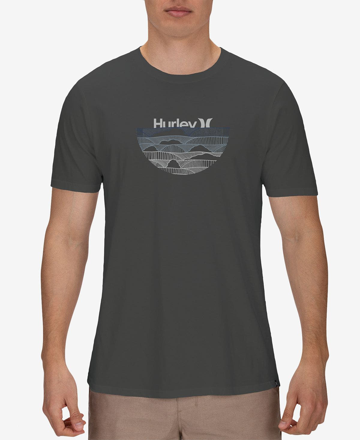 Hurley One And Only Graphic T-shirt Dk Gry Hthr/White Logo