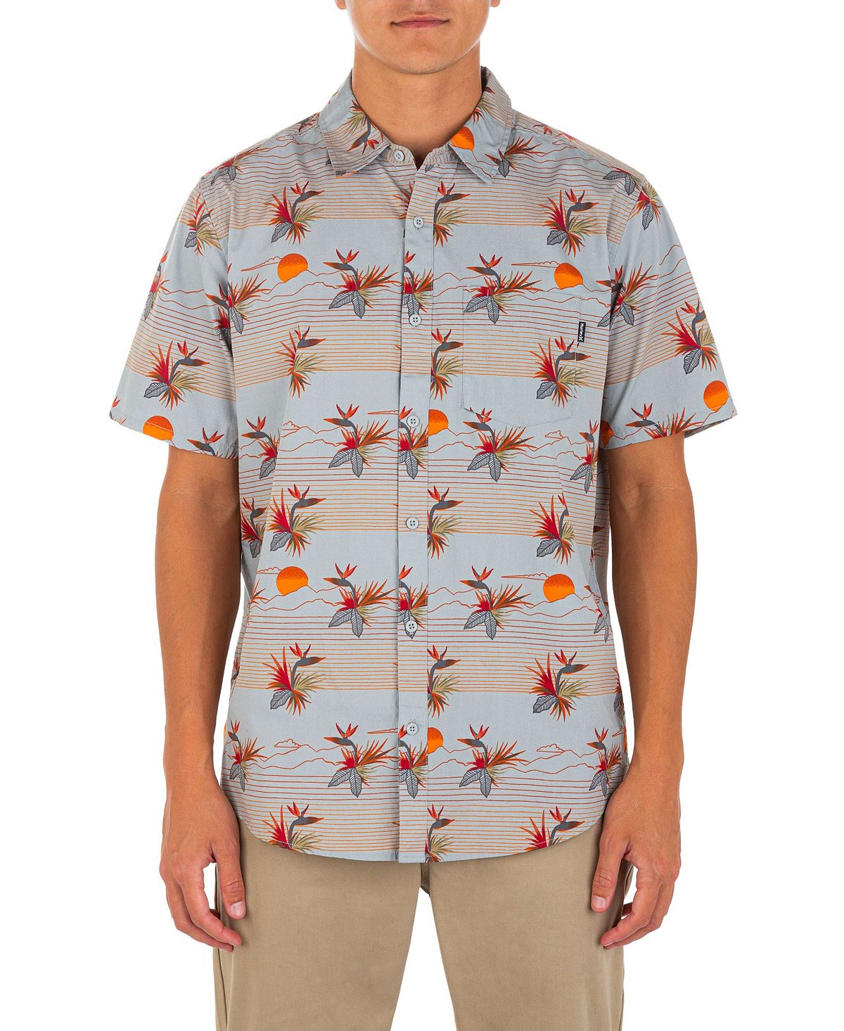 Hurley Organic Wedge Shirt Lt. Smoke Gray