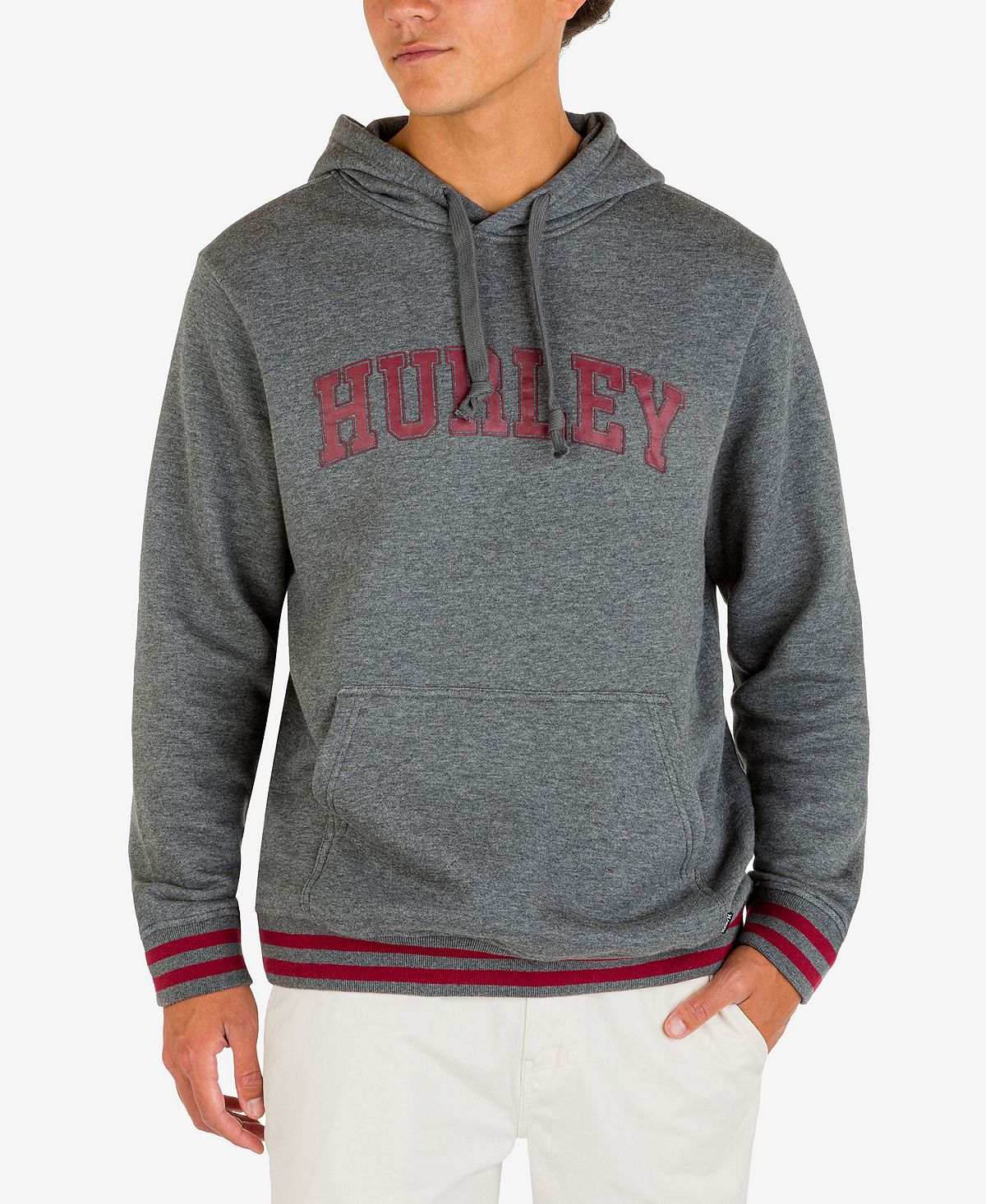 Hurley Pullover Varsity Hoodie Charcoal