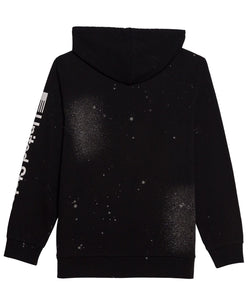 Hybrid Apparel Nasa Usa Bleach Hooded Fleece Sweatshirt Black thumbnail 2
