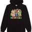 Hybrid Apparel Super Mario Group Hooded Fleece Sweatshirt Black