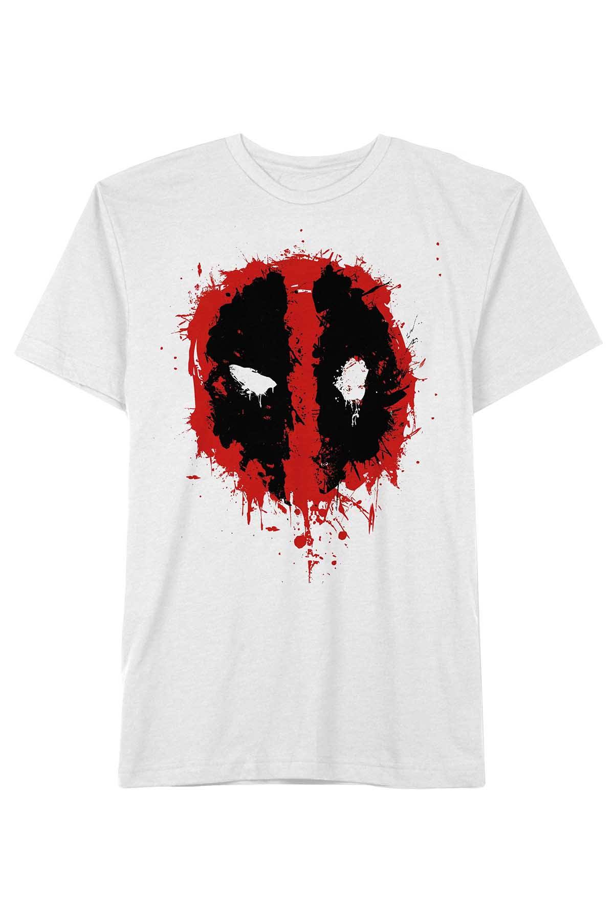 Hybrid Apparel White Marvel Comics Deadpool Graphic-Print T-Shirt