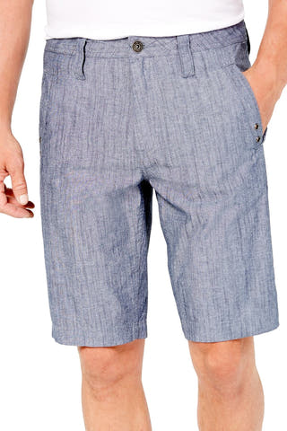 I.N.C International Concepts Basic-Navy Flat-Front Stretch Short
