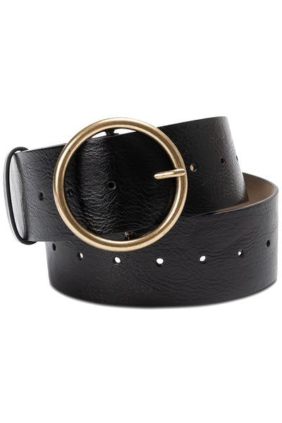 INC International Concepts Black Classic Panel Belt