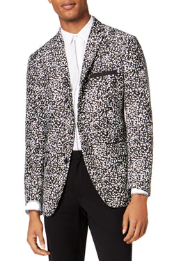 INC International Concepts Black Combo Slim Fit Patterned Sport Coat thumbnail 1