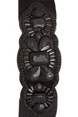INC International Concepts Black Lace-Stone Stretch Belt thumbnail 2