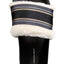INC International Concepts Black/Multi Faux Fur Varsity Slide Slippers