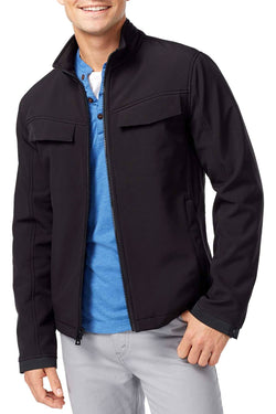 INC International Concepts Black Soft Shell Zip Front Jacket thumbnail 1