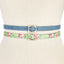 INC International Concepts Blue-Jean/Multi 2-for-1 Textured Skinny Belt