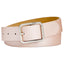 INC International Concepts Blush/Silver Metallic Solid Casual Belt