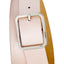 INC International Concepts Blush/Silver Metallic Solid Casual Belt