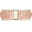INC International Concepts Blush/Silver-Ring Stretch Belt