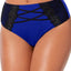 INC International Concepts Bright Blue High Waist Lace Corset Thong