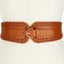 INC International Concepts Cognac/Gold Laced Stretch-Waist Belt