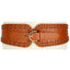 INC International Concepts Cognac/Gold Laced Stretch-Waist Belt