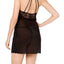 INC International Concepts Embroidered Chemise / Panty Set in Deep Black