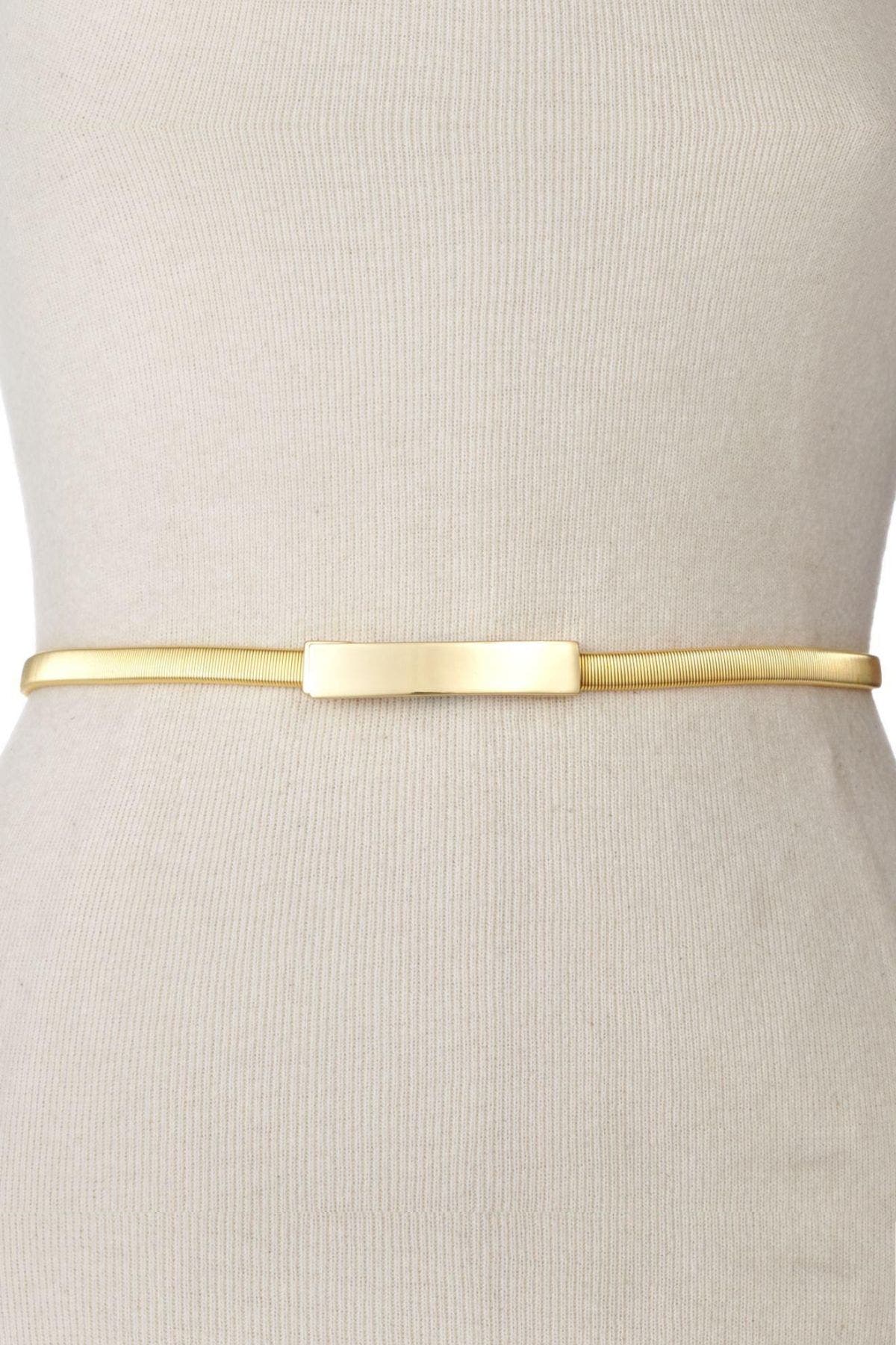 INC International Concepts Gold Cobra Stretch Chain Belt