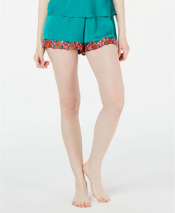 INC International Concepts Inc Embroidered Pajama Shorts  Neo Jade thumbnail 2