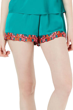 INC International Concepts Inc Embroidered Pajama Shorts  Neo Jade thumbnail 1