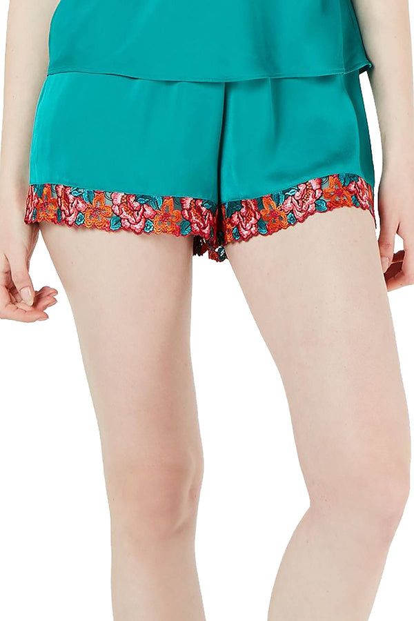 INC International Concepts Inc Embroidered Pajama Shorts  Neo Jade
