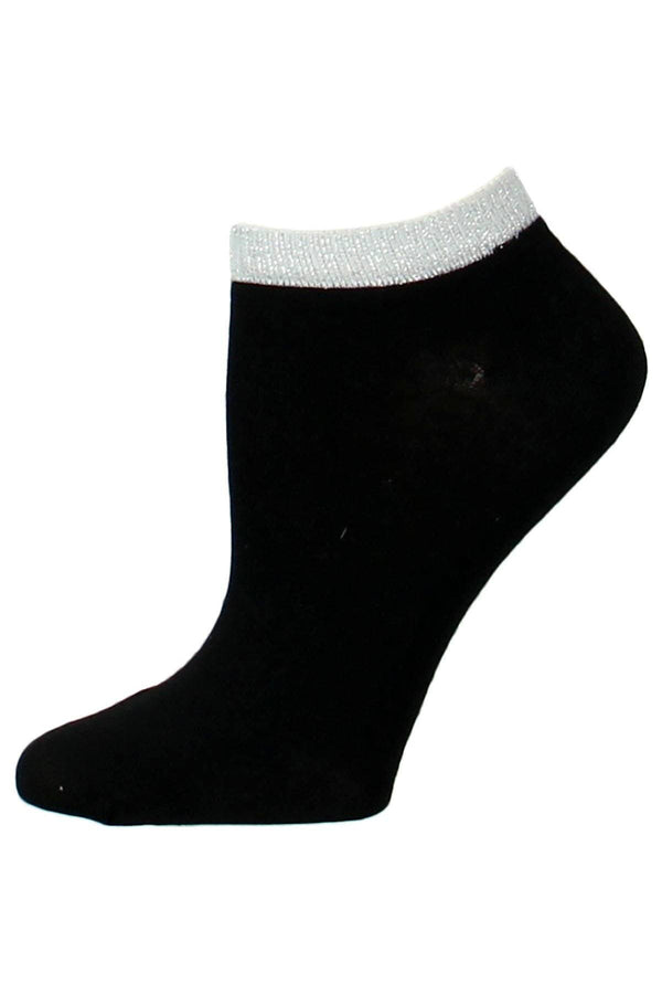 INC International Concepts Knit Casual Socks in Black/Metallic