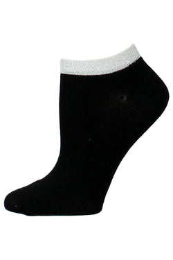 INC International Concepts Knit Casual Socks in Black/Metallic thumbnail 1