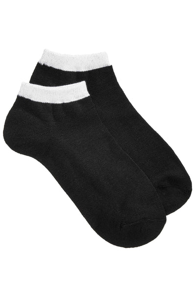 INC International Concepts Knit Casual Socks in Black/Metallic