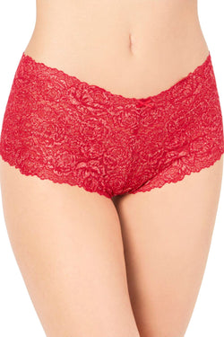 INC International Concepts Lace Boyshort in Cherry Red thumbnail 1