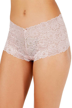 INC International Concepts Lace Boyshort in Lotus Pink thumbnail 1