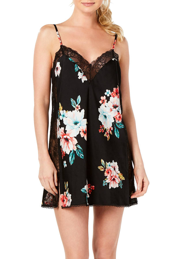INC International Concepts Lace Trim Chemise in Tropical Carnival