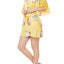 INC International Concepts Lace Trim Wrap Robe in Tropical Carnival Yellow