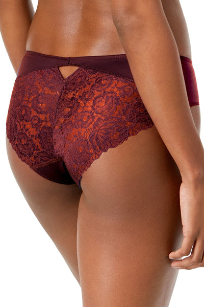 INC International Concepts Lush Plum Lace Back Hipster