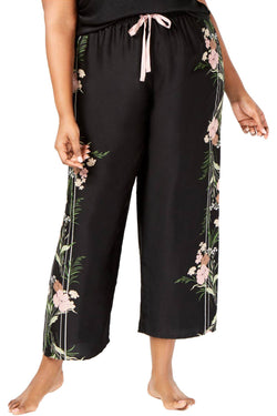 INC International Concepts PLUS Printed Pajama Pant in Spicy Floral Stripe thumbnail 1