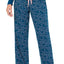 INC International Concepts PLUS Teal Floral Stamp Printed Pajama Pant