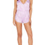 INC International Concepts Printed Jacquard Romper in Lavender Ditsy Daisy