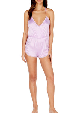 INC International Concepts Printed Jacquard Romper in Lavender Ditsy Daisy thumbnail 3